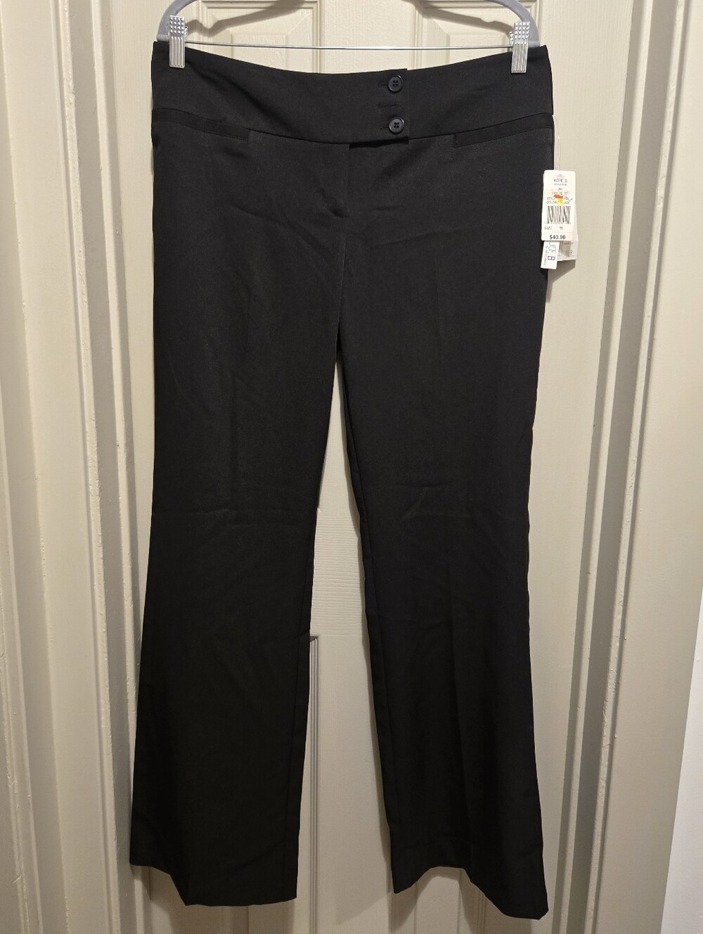 NEW WOMENS JUNIORS JOE B by JOE BENBASSET Black SLACKS / PANTS SIZE 11